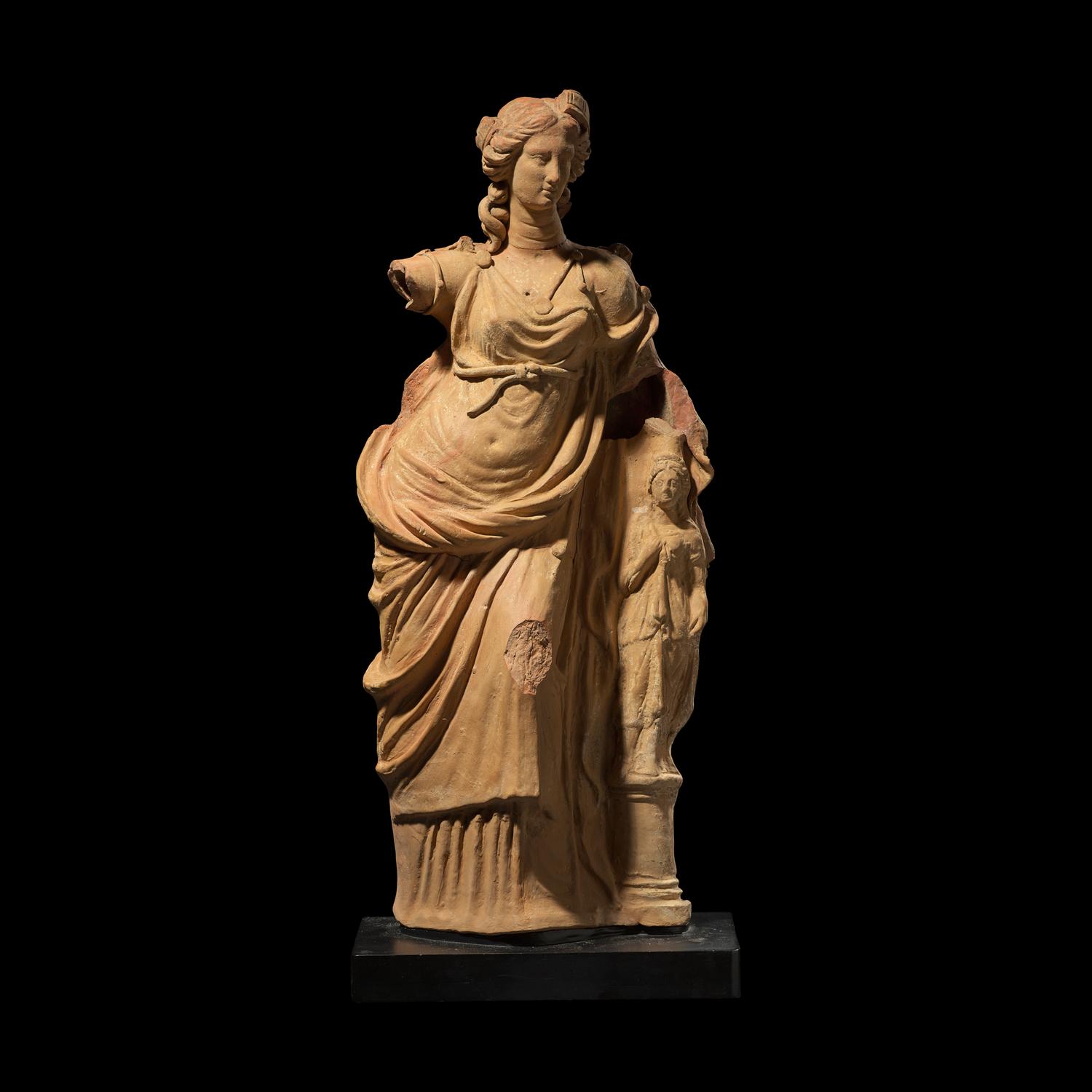 A Hellenistic Terracotta Figure of a Goddess