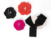 Four Chanel Camellia Pins, 1990-2000s