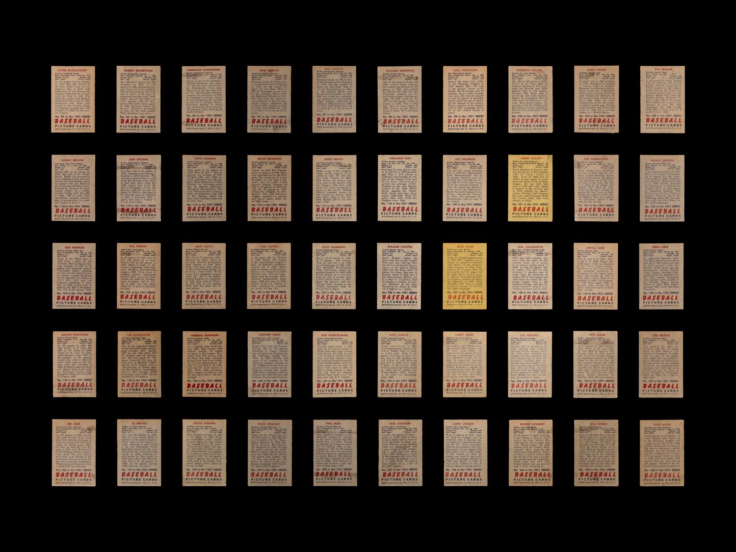 A Group of 173 1951 Bowman Baseball Cards