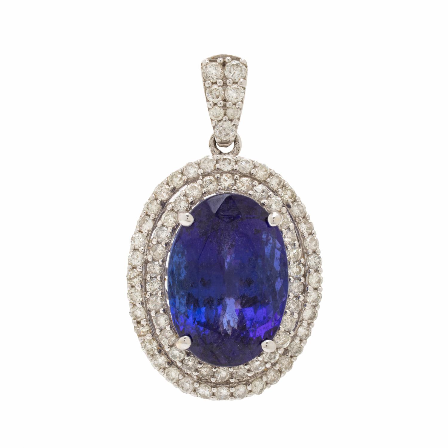 Tanzanite and Diamond Pendant