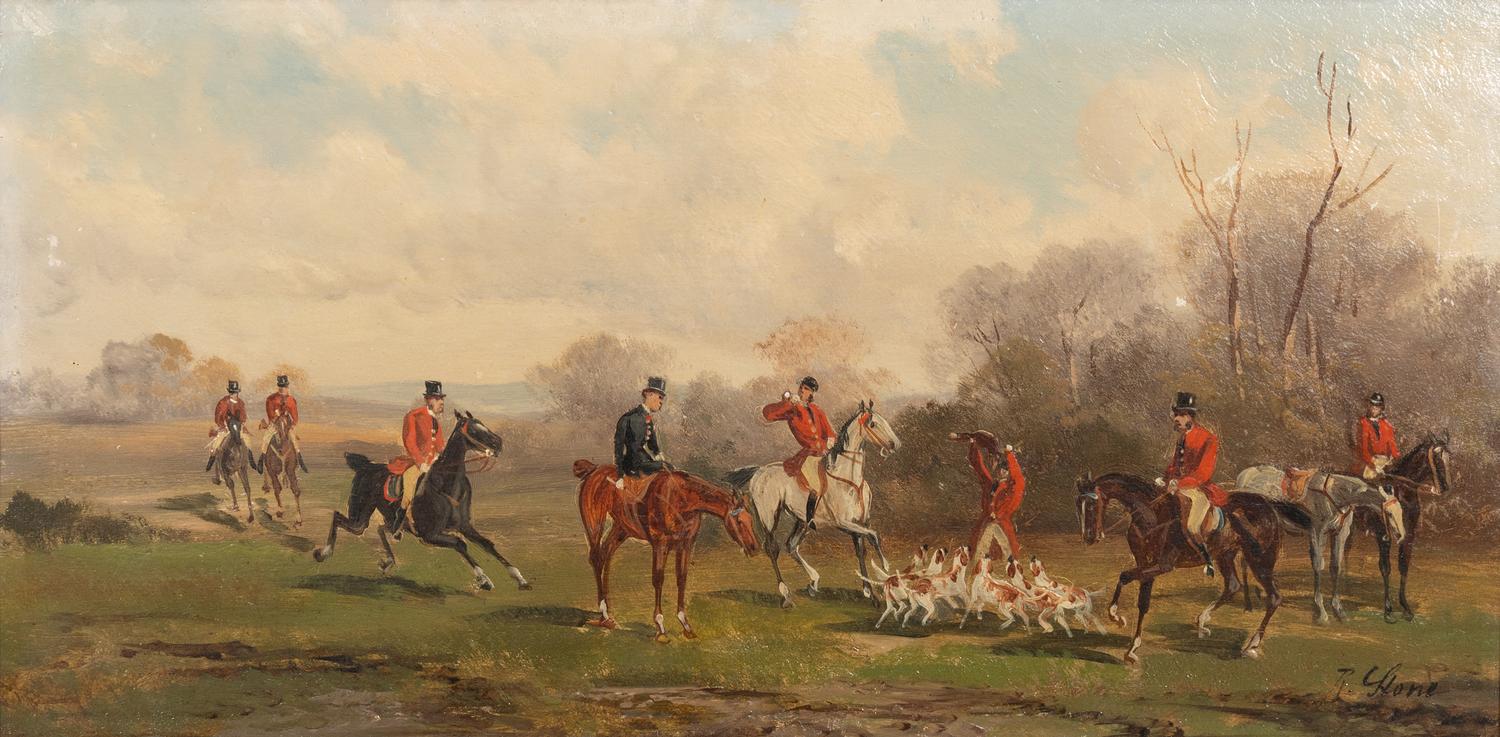 Fox Hunting (four paintings)