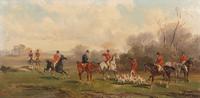 Fox Hunting (four paintings)
