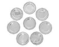 A rare set of eight George III sterling silver chargers, Paul Storr (1771-1844), London, 1814