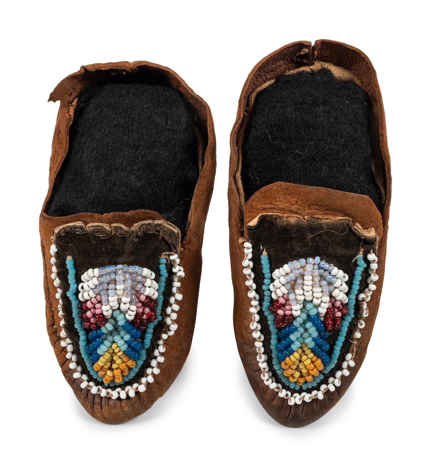 Toddler's Beaded Hide Moccasins