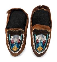 Toddler's Beaded Hide Moccasins