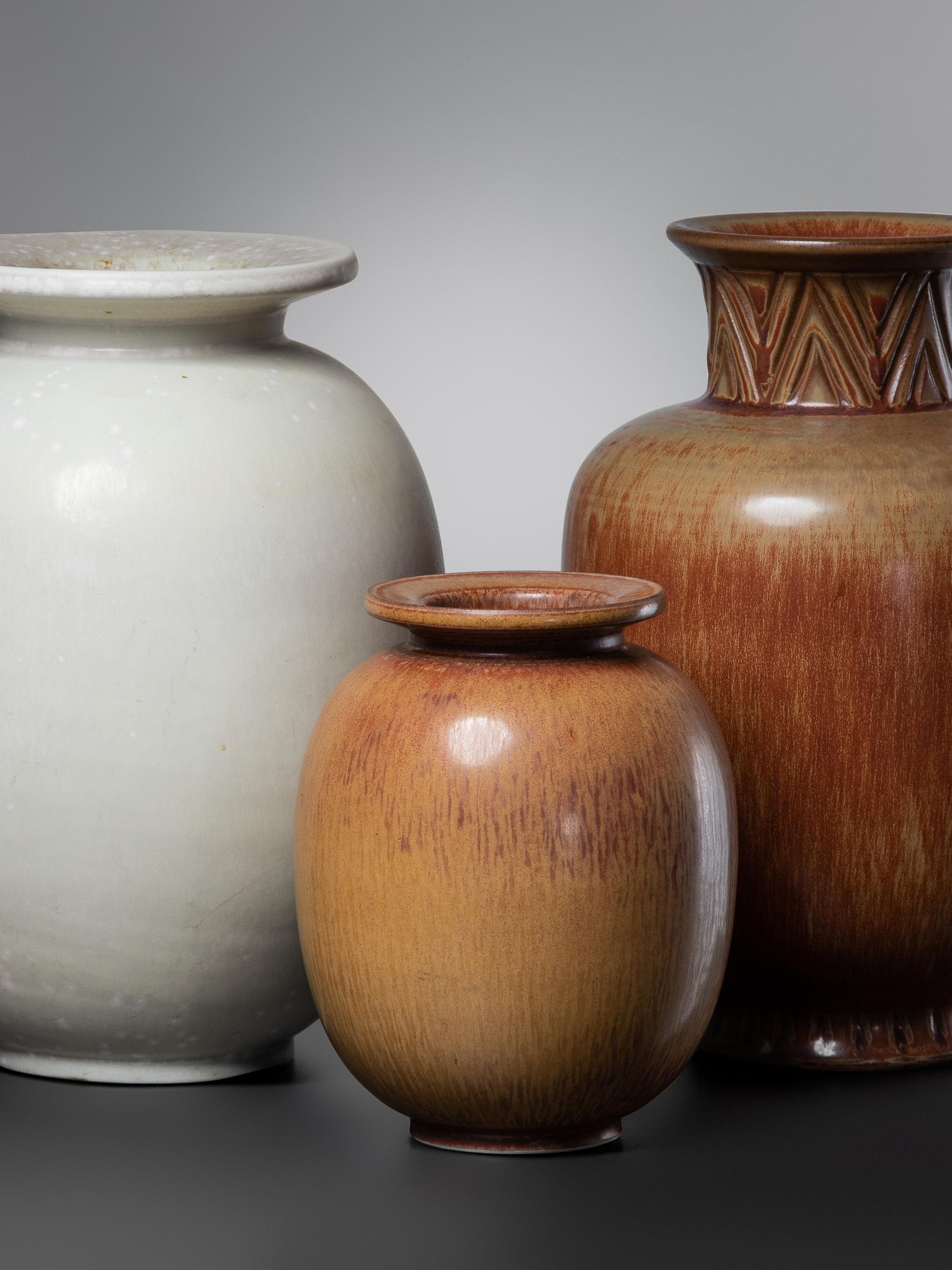 Collection of Three Vases Rörstrand, Sweden