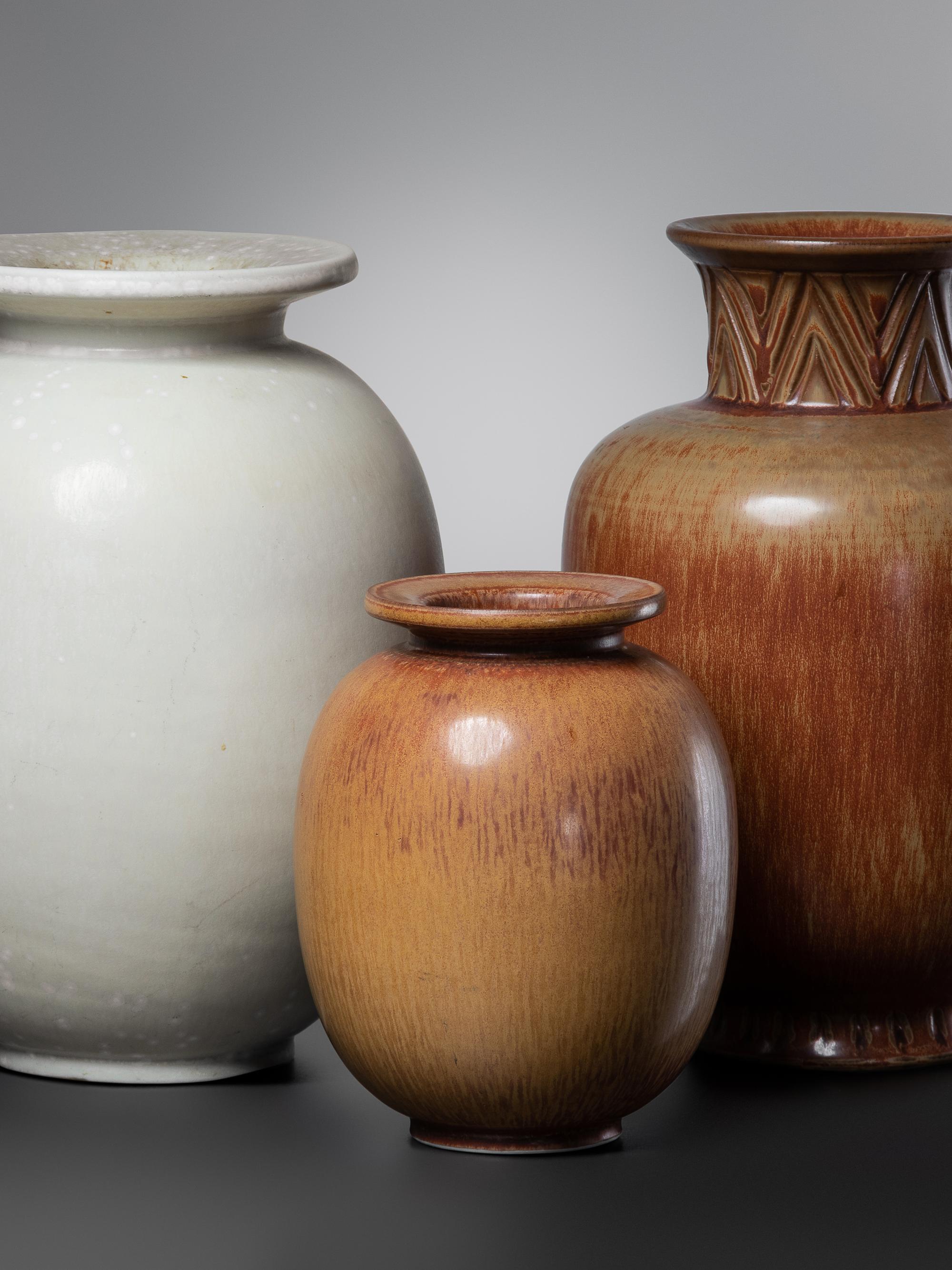 Collection of Three Vases Rörstrand, Sweden