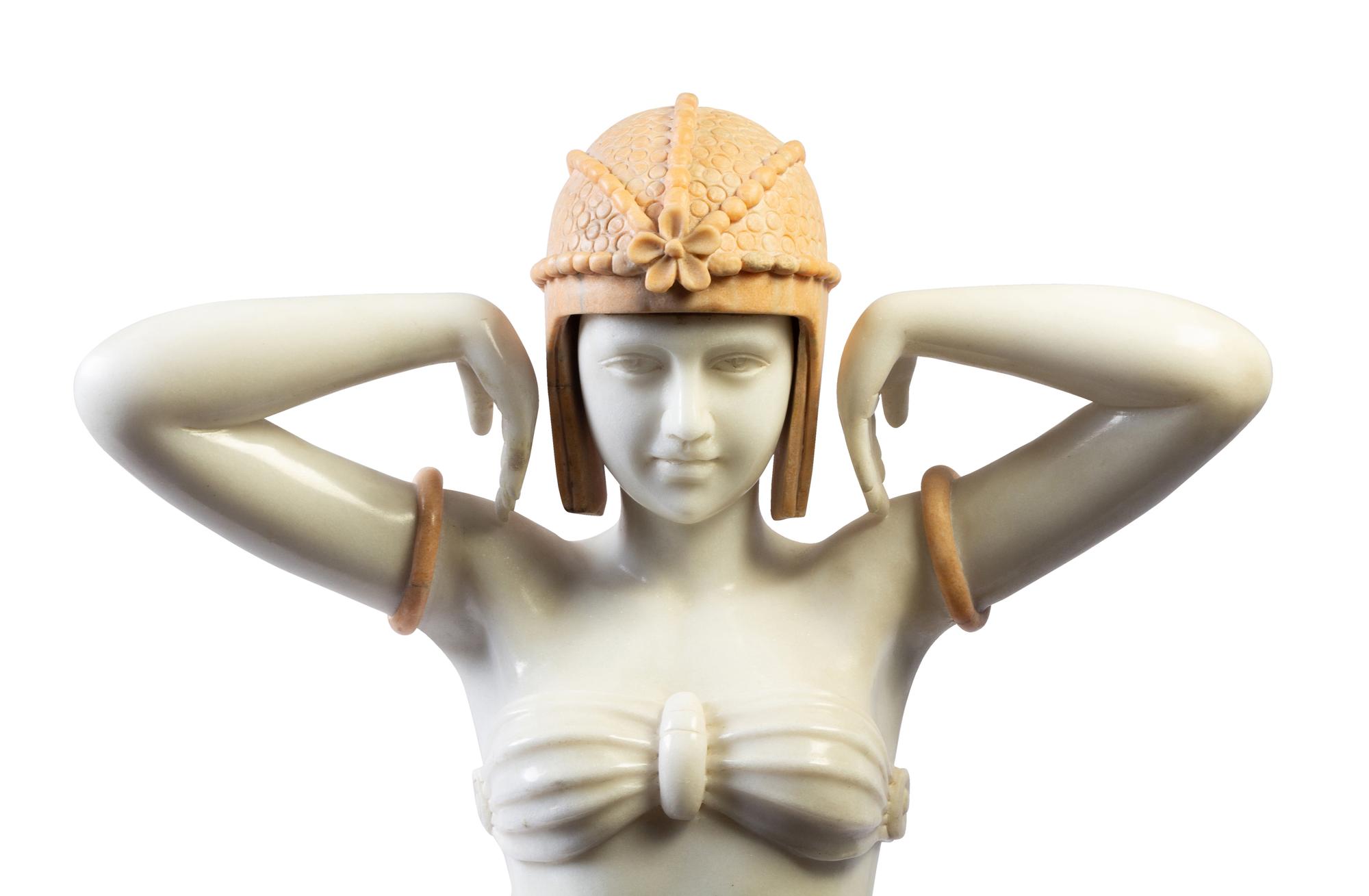 An Art Deco Alabaster Statue