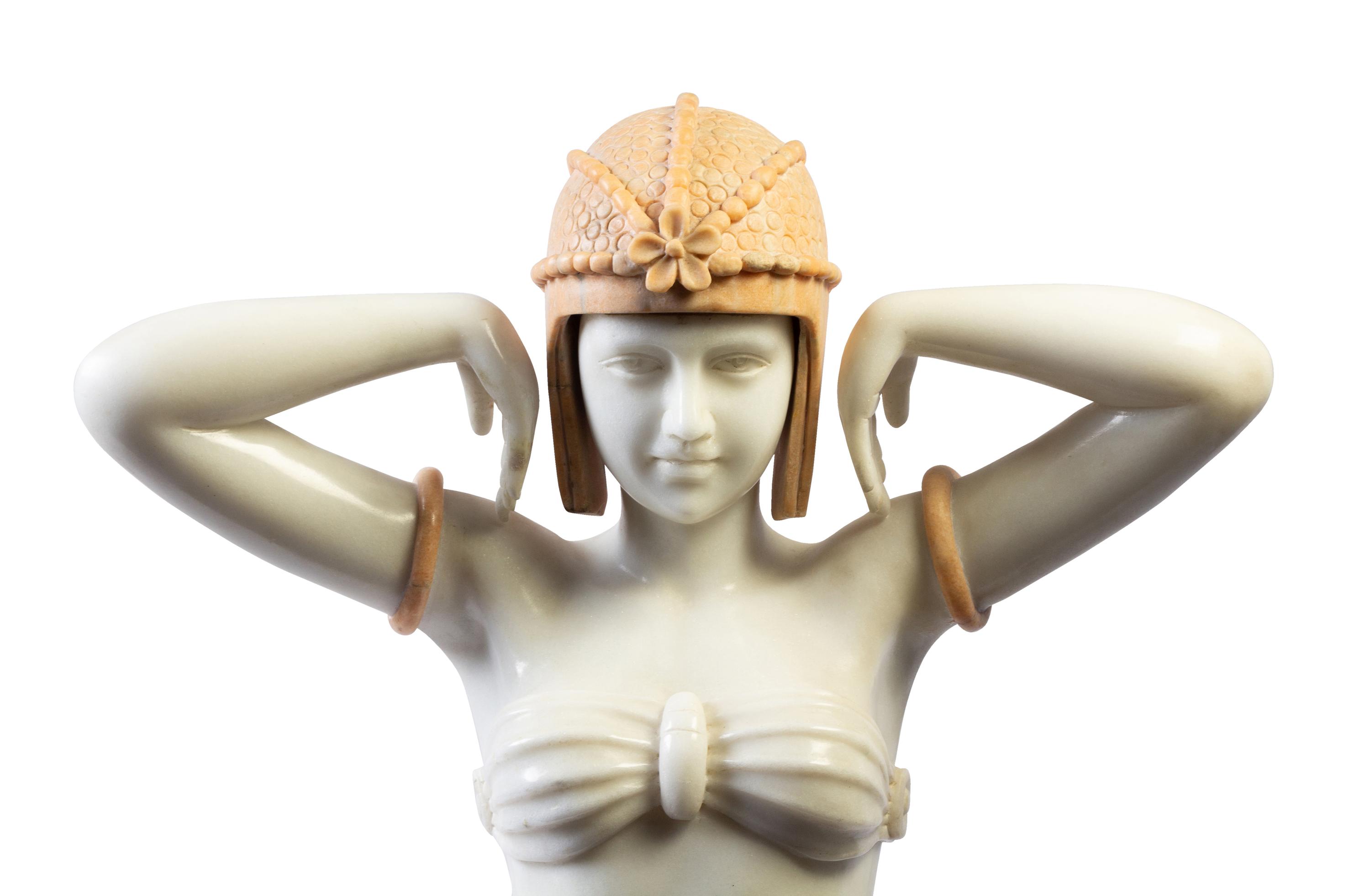 An Art Deco Alabaster Statue