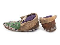 Sioux Beaded Hide Moccasins