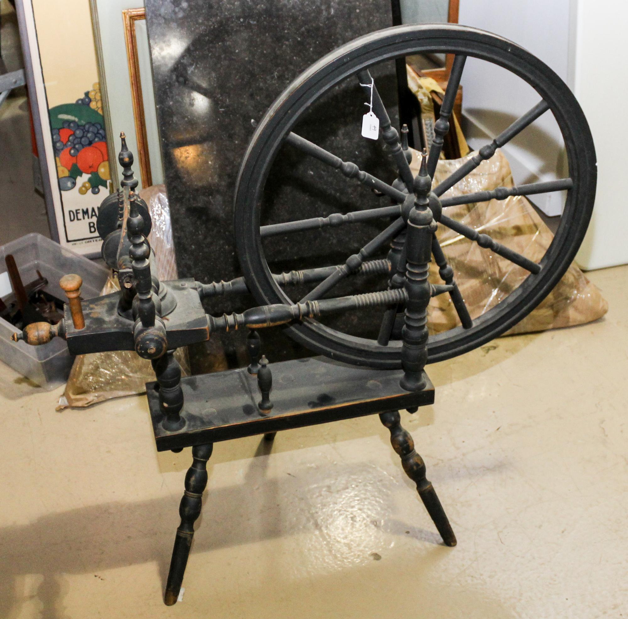 A Spinning Wheel Width 40 inches. — 19TH CENTURY