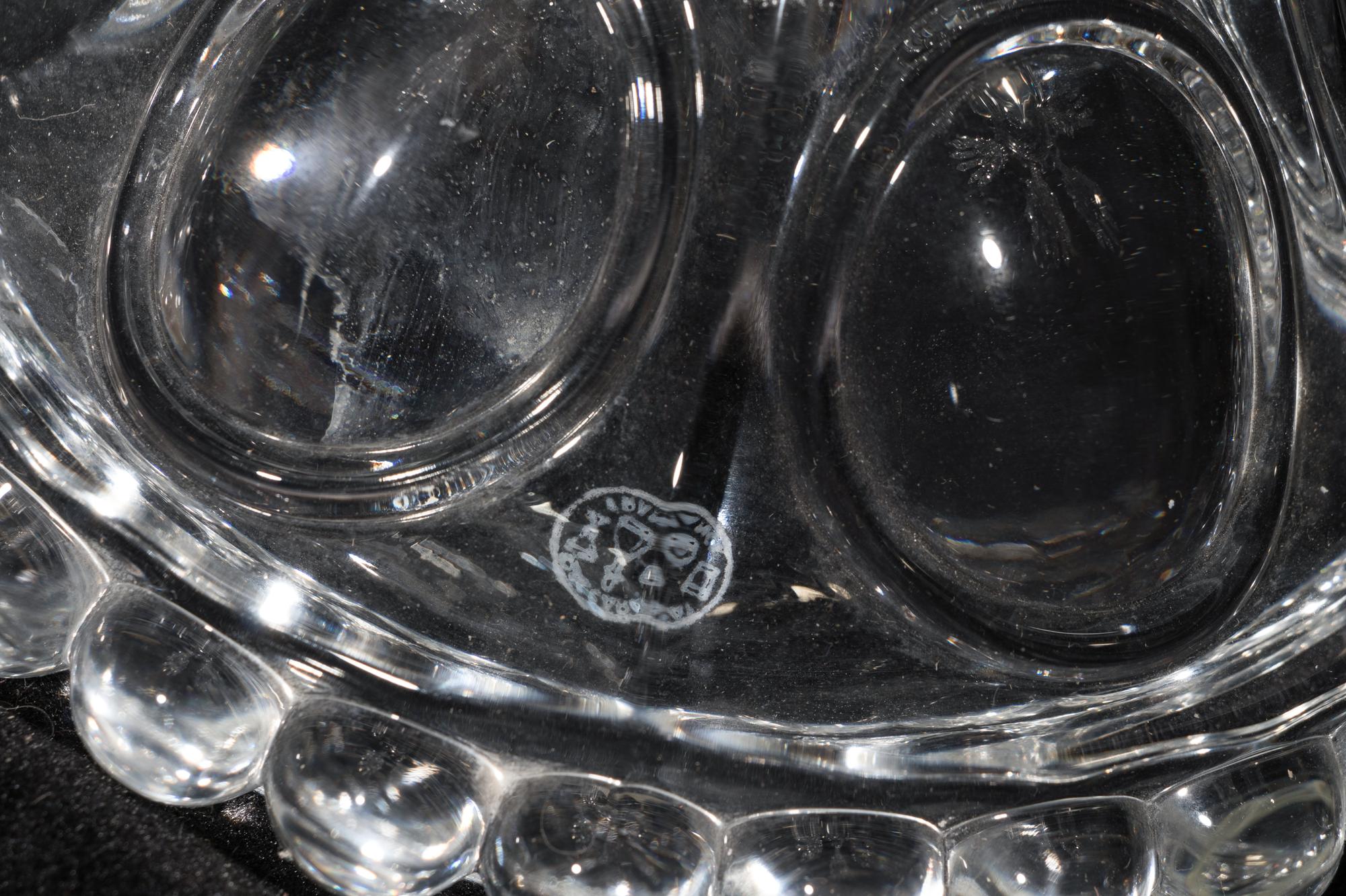 A Baccarat Molded Glass Seven-Light Candelabrum