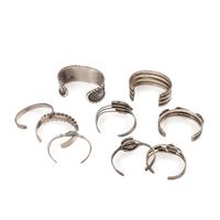 Assortment of Navajo and Zuni Silver Cuff Bracelets