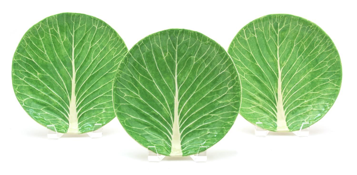 Fourteen Dodie Thayer Lettuce Ware Salad Plates Diameter 8 inches. — 20TH CENTURY