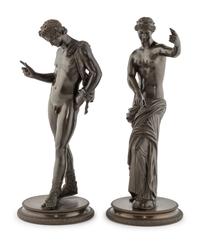 A Pair of Grand Tour Bronze Figures of Narcissus and Venus