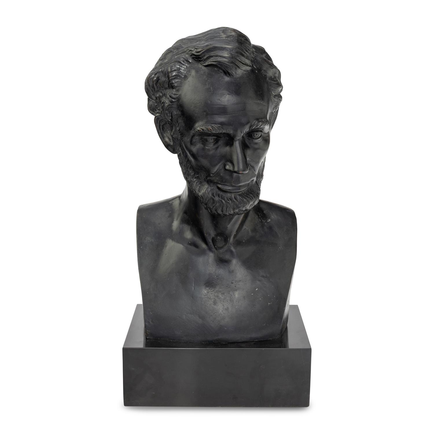 Thomas Dow Jones (American, 1811-1881) Bust of Abraham Lincoln bronze