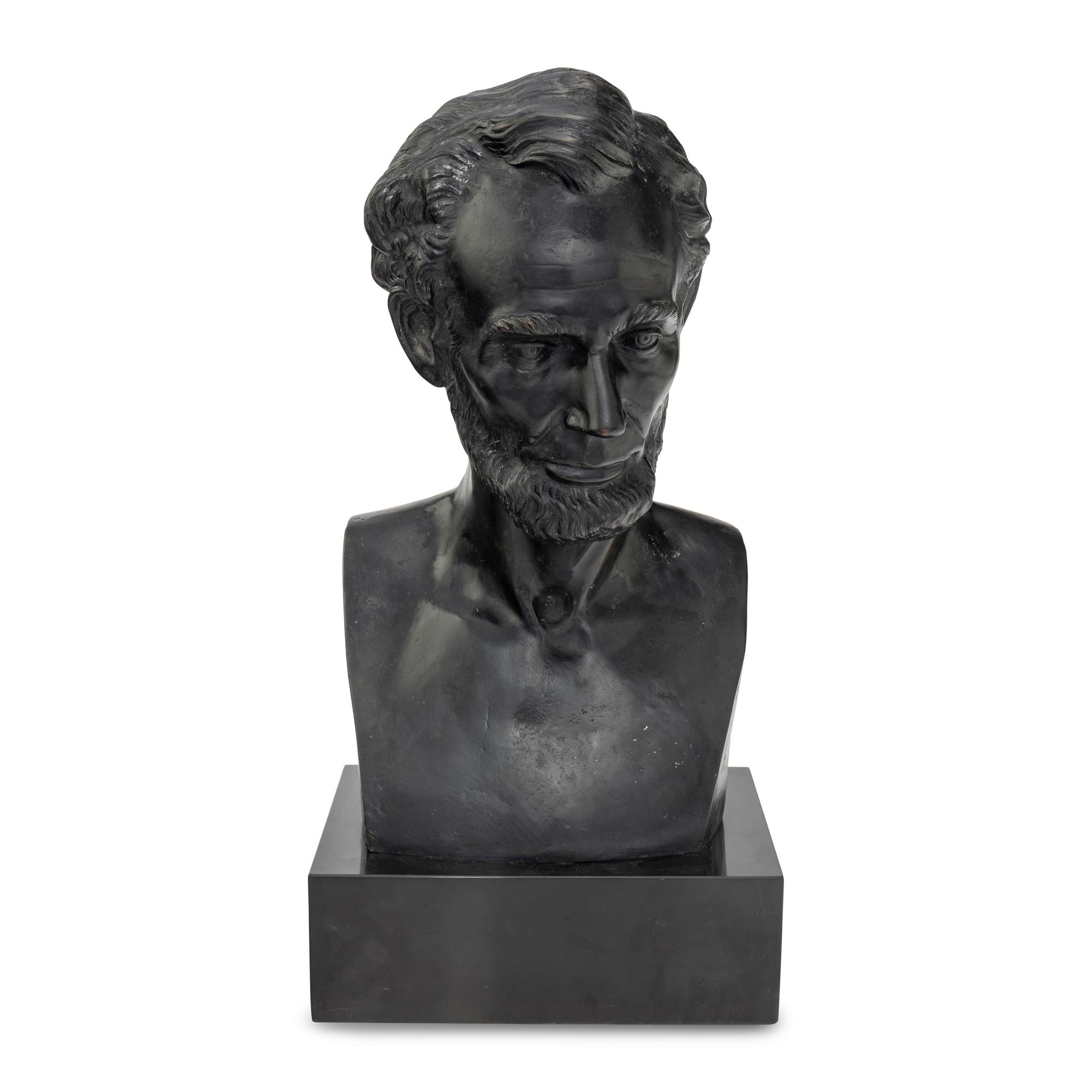 Thomas Dow Jones (American, 1811-1881) Bust of Abraham Lincoln bronze