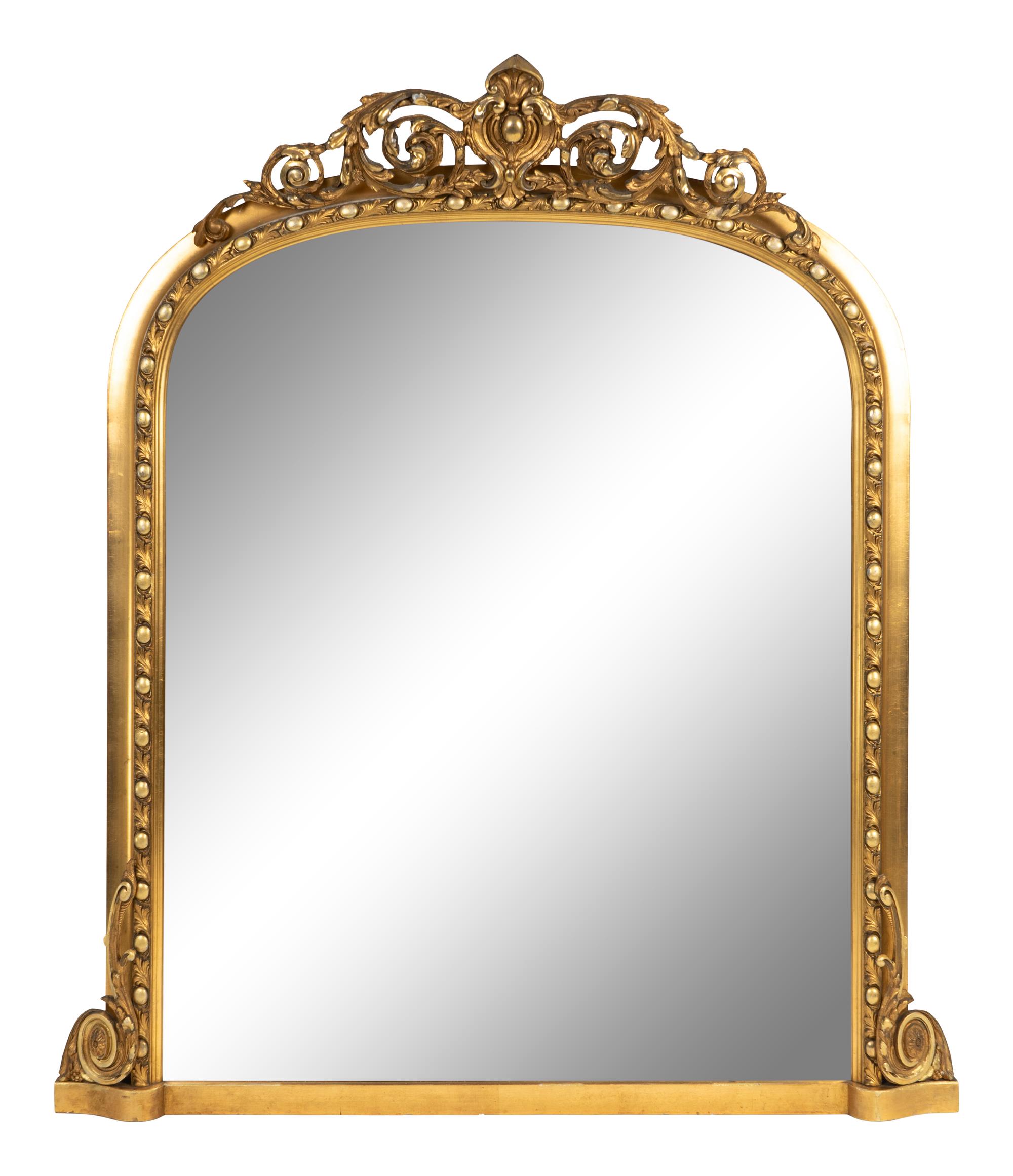 A Victorian Giltwood Overmantel Mirror — 19TH CENTURY