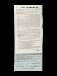Mike Ditka's 1961 Chicago Bears Rookie NFL Player Contract Signed by Ditka, George Halas and Pete Rozelle