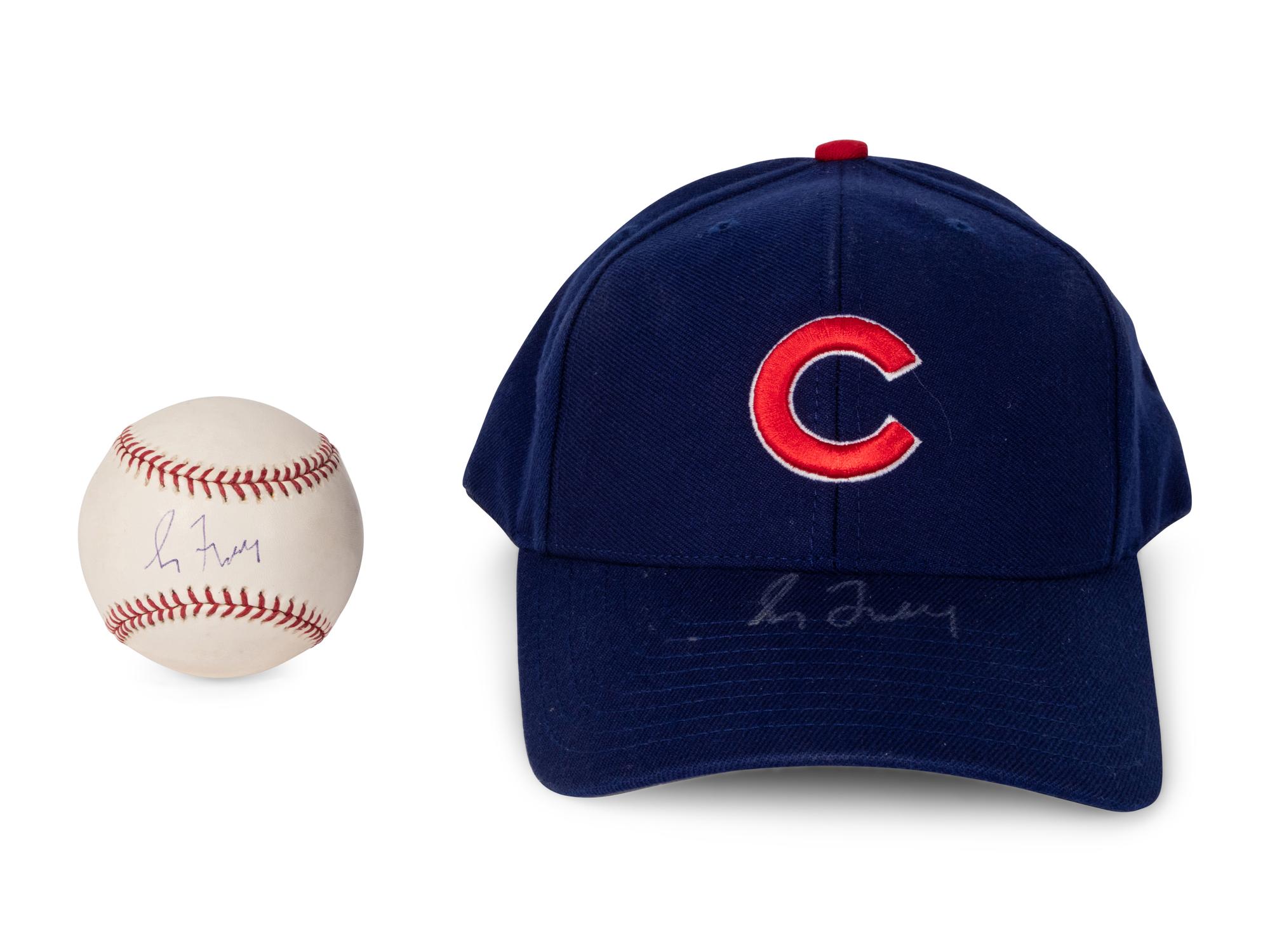 A Greg Maddux Signed Baseball, Chicago Cubs and Atlanta Braves Hats (Beckett Authentication Services BAS Certified),