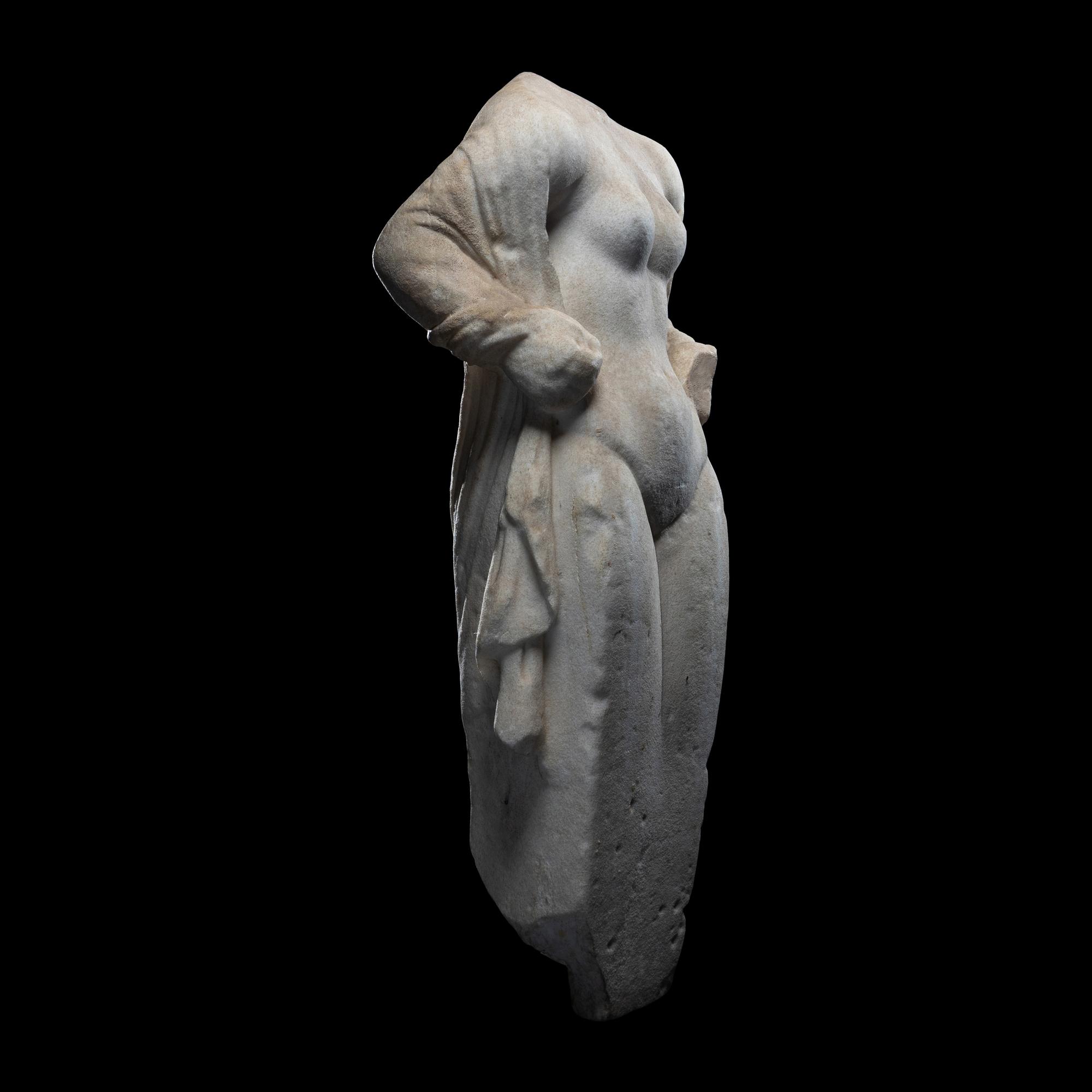 A Roman Marble Herm of Hermaphroditus