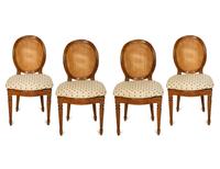 A Set of Four Louis XVI Style Side Chairs