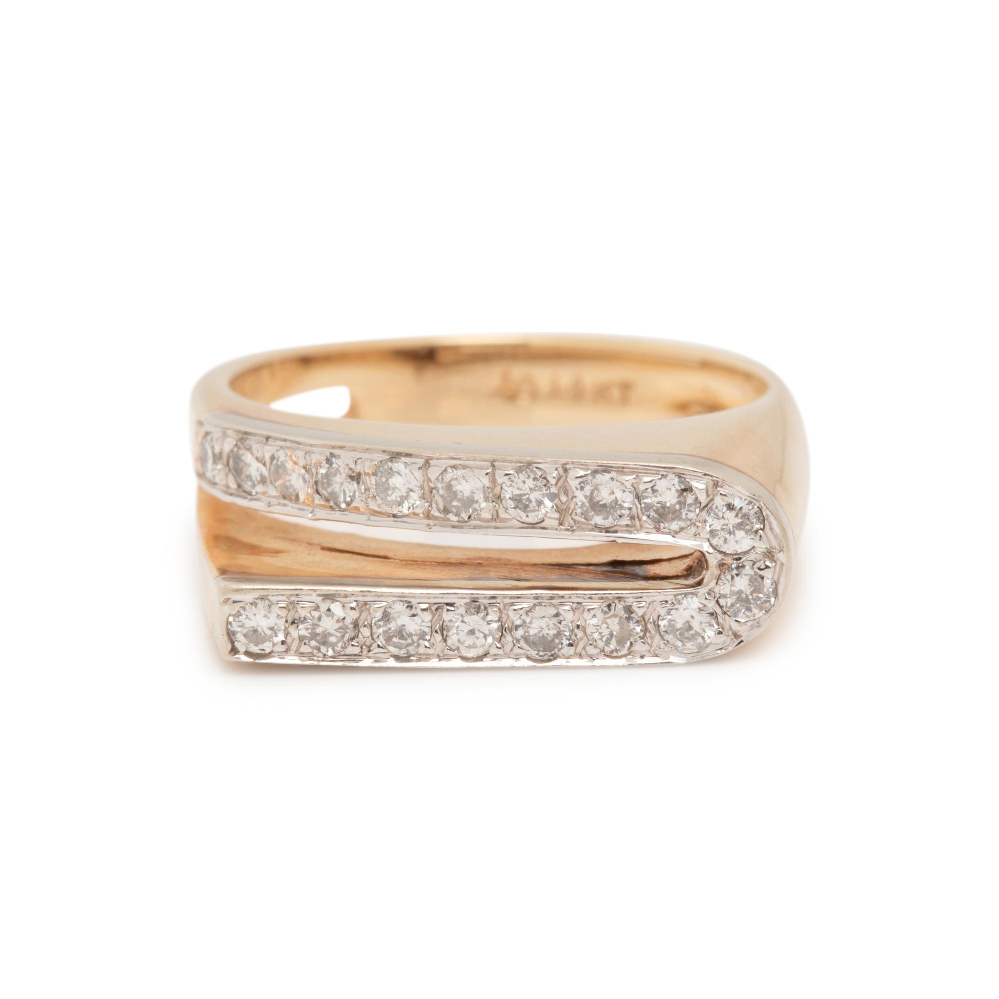YELLOW GOLD AND DIAMOND RING