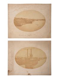 [CIVIL WAR]. A group of 2 albumen photographs of Brown Water Navy ships, comprising: