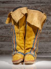 Comanche Beaded Hide Boot Mocassins