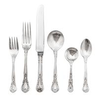 A Canadian Silver Flatware Service, Henry Birks & Sons, Montreal, Canada, Chantilly Monogrammed pattern, comprising: 11 dinner knives 1