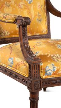 A Louis XVI Walnut Fauteuil