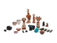 Collection of Zuni Fetishes and Pueblo Miniatures