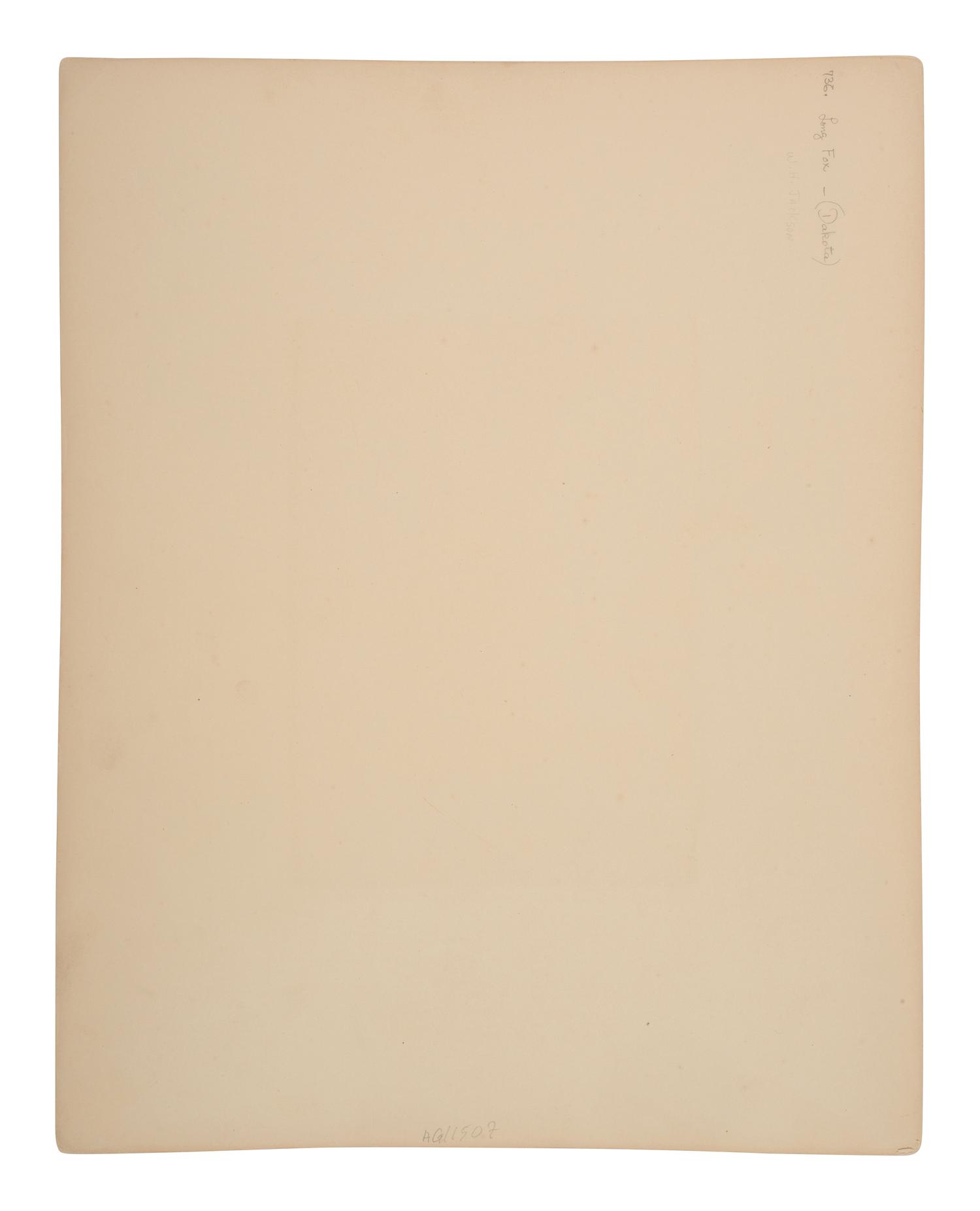 [GARDNER, Alexander (1821-1882), photographer]. Albumen photograph of Long Fox, Dakota. [Washington, DC, 1872].