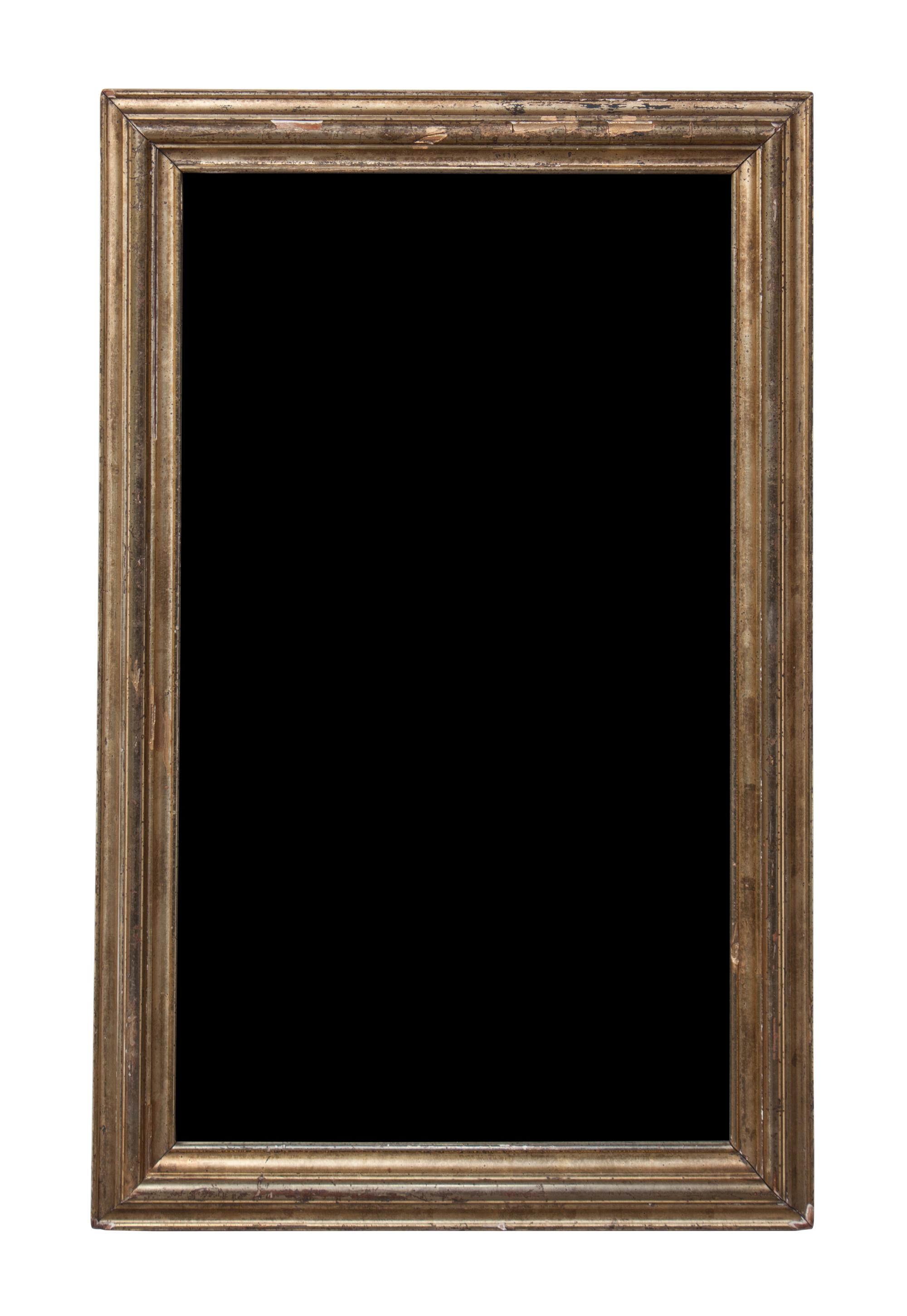 A Victorian Giltwood Tablet Mirror Height 28 x width 17 1/2 inches.