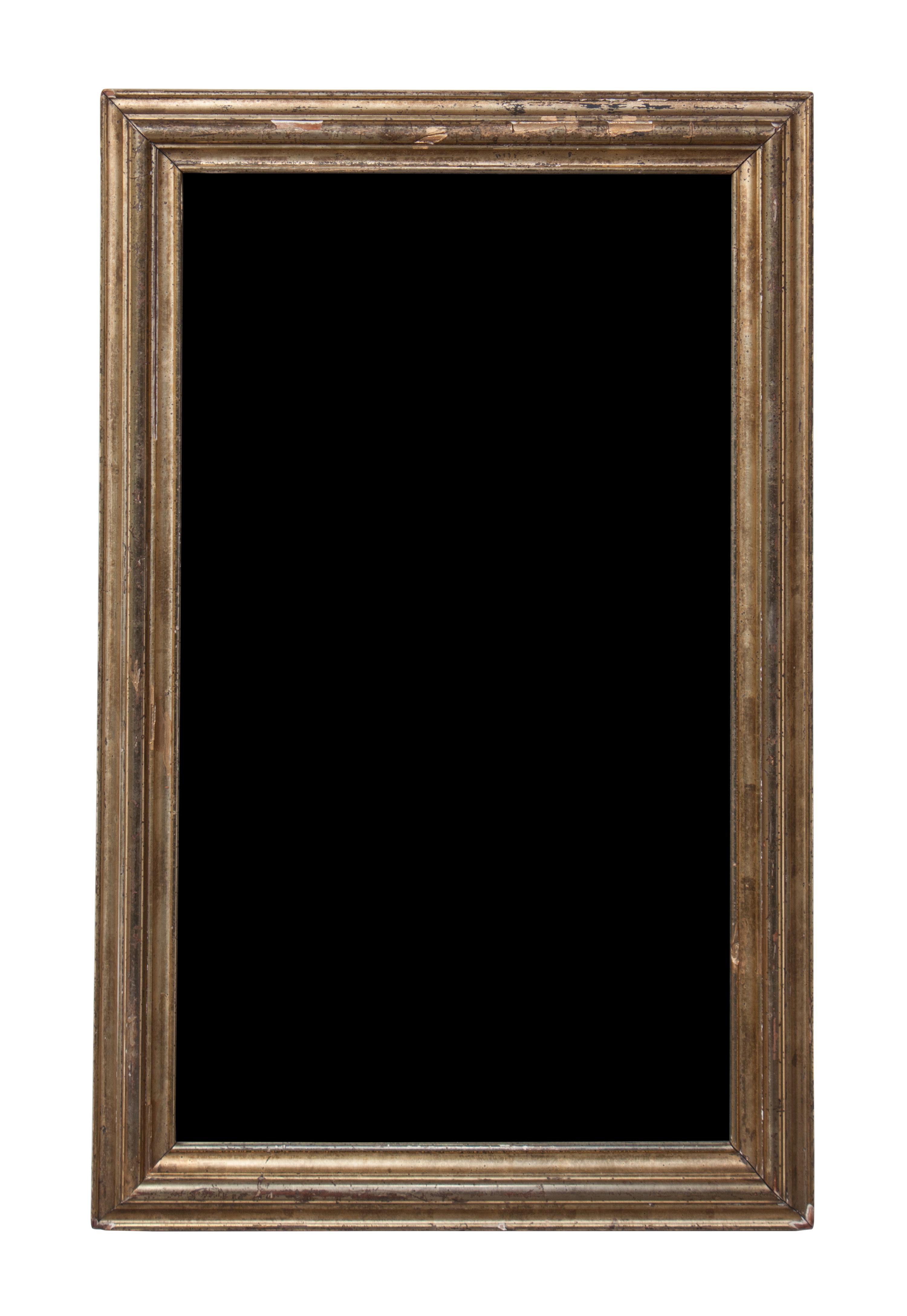 A Victorian Giltwood Tablet Mirror Height 28 x width 17 1/2 inches.