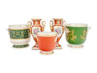Five Continental Porcelain Table Articles