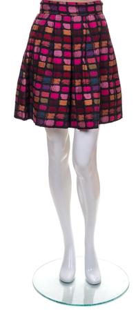 A Pauline Trigere Multicolor Patterned Skirt,