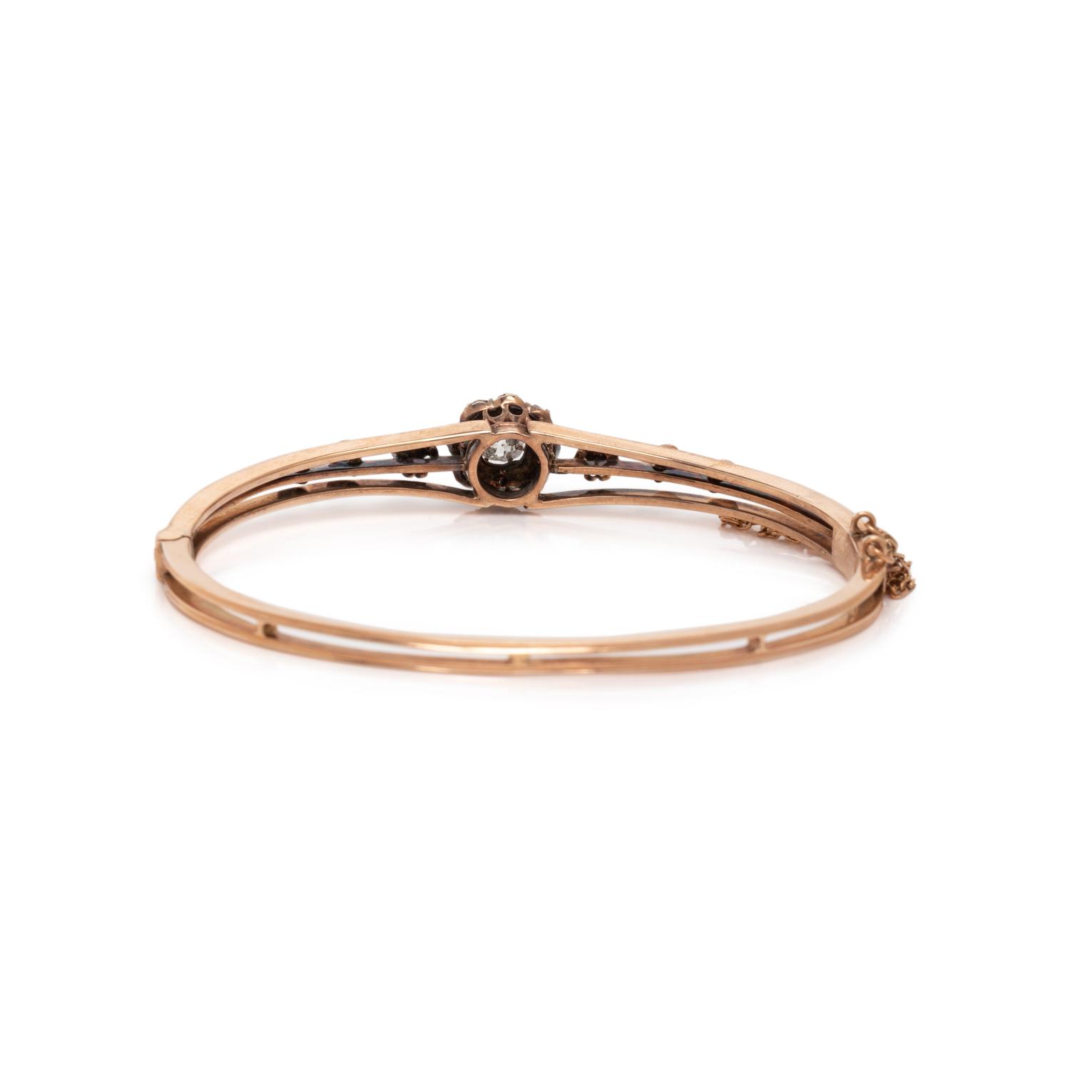 ROSE GOLD AND DIAMOND BANGLE BRACELET