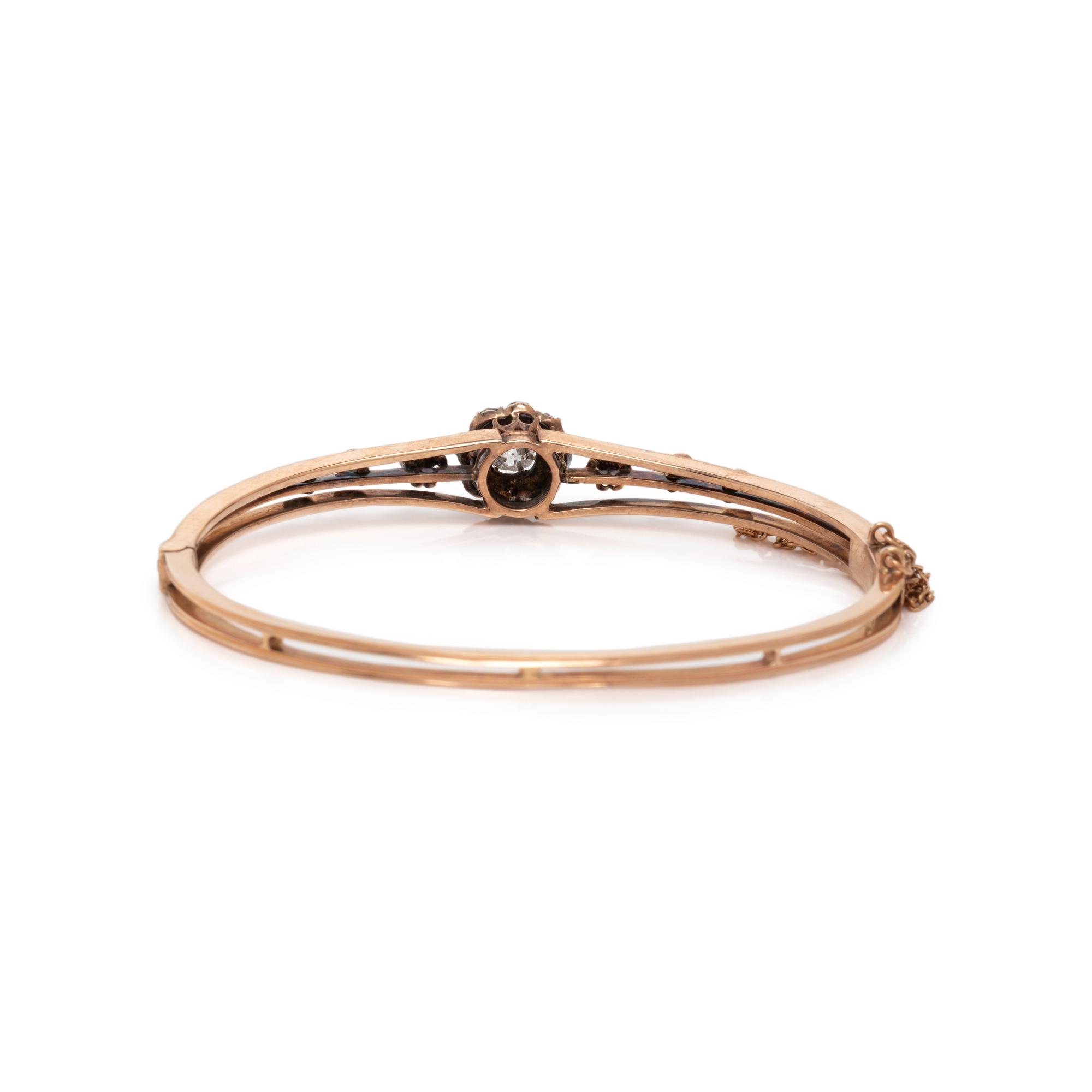 ROSE GOLD AND DIAMOND BANGLE BRACELET