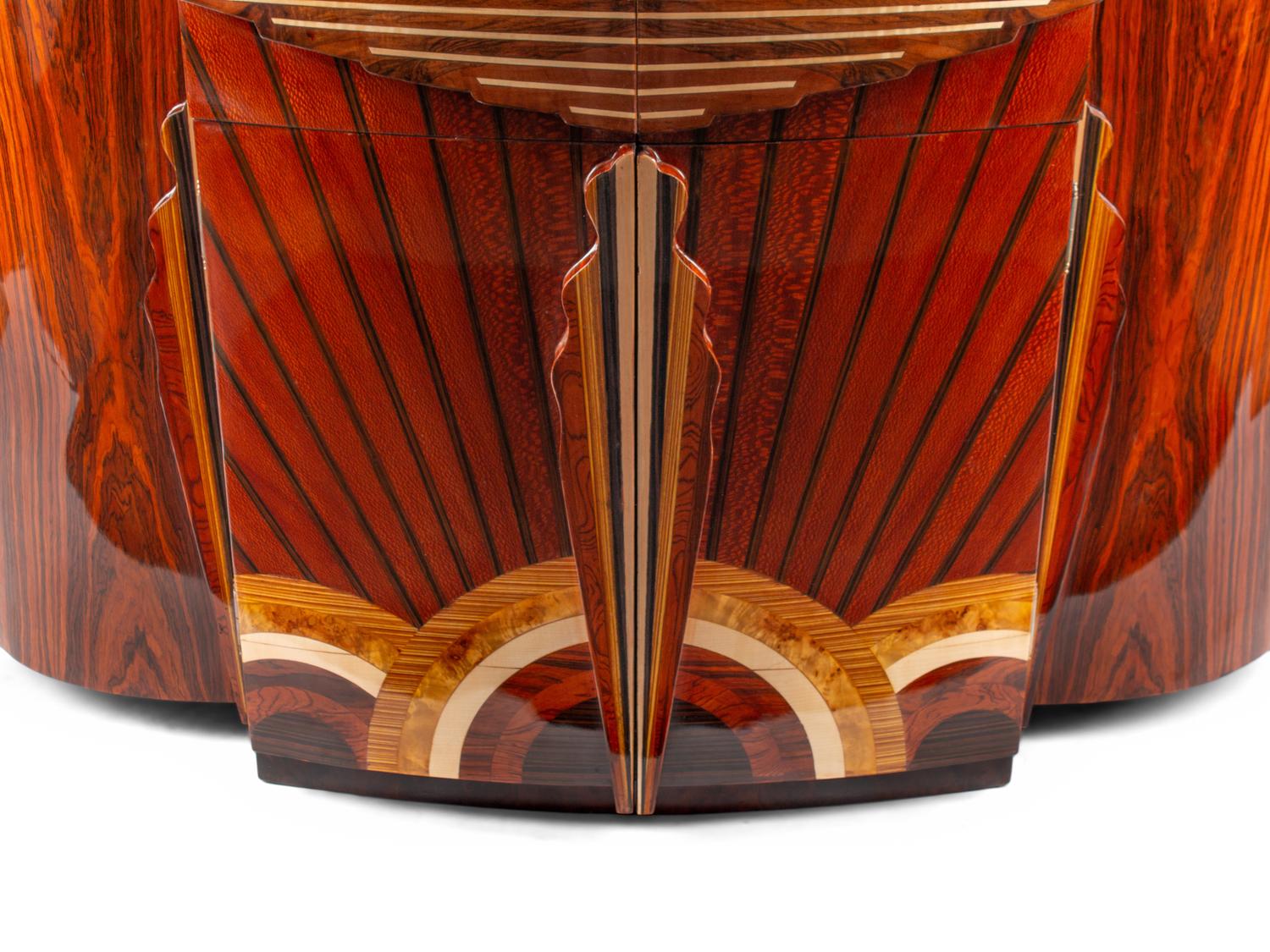 An Art Deco Style Various Woods Console Cabinet