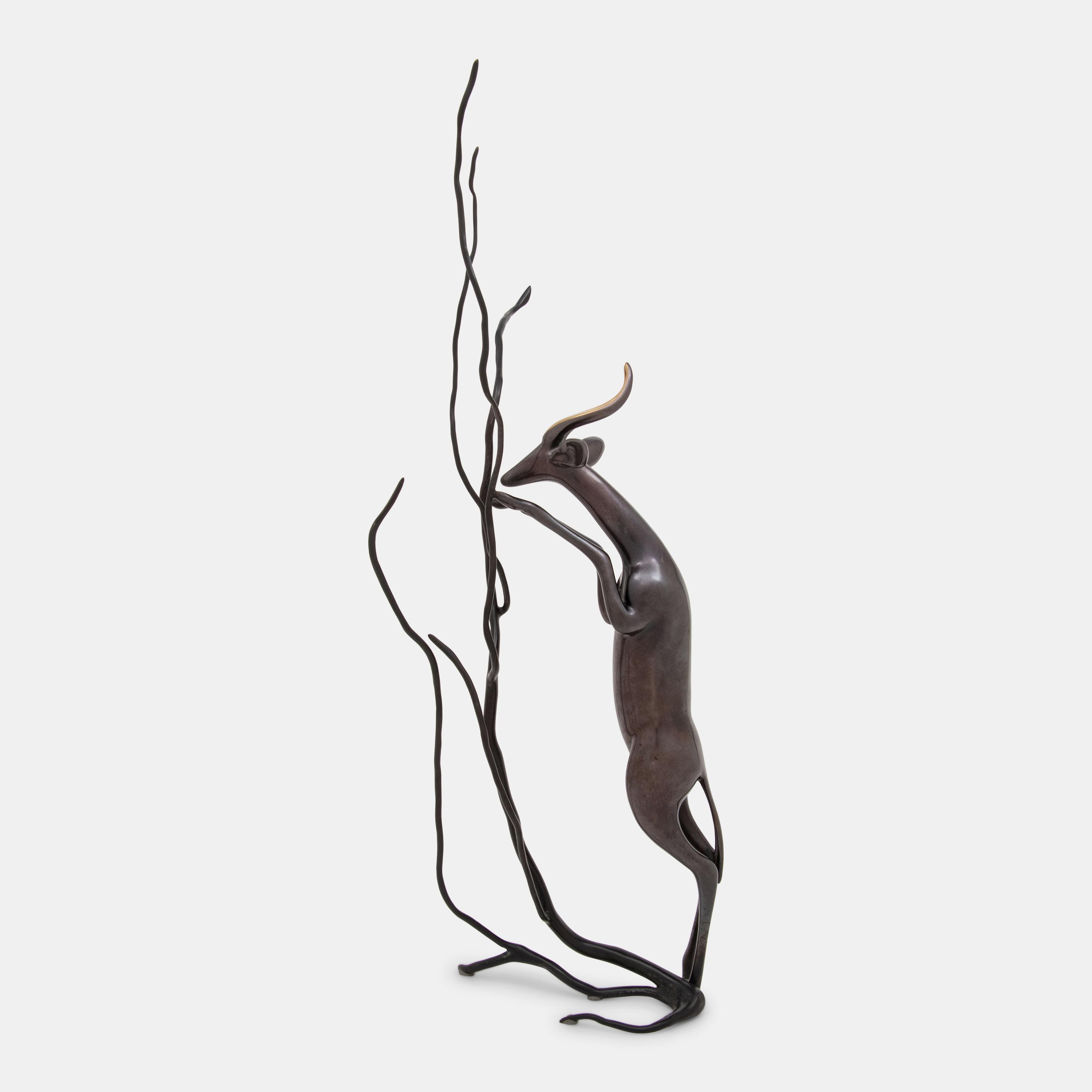 Gerenuk and Tree Sculpture edition 256/750