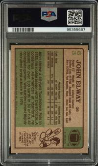 A 1984 Topps John Elway Rookie Football Card No. 53 (PSA 9 MINT)