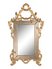 An Italian Baroque Style Giltwood Mirror