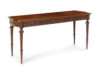 A Louis XVI Style Carved Walnut Table