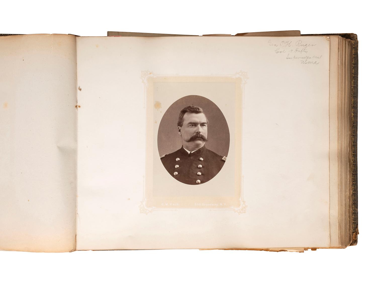 [LATE INDIAN WARS]. PACH, G.W. (1848-1904), photographer. US Military Academy year book for the Class of 1875, containing photographs of notable officers, professors, and cadets, incl. Little Bighorn casualty James G. Sturgis. New York: 1875.