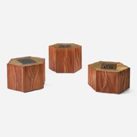 Phillip Lloyd Powell (American, 1919-2008) Set of Three Occasional Tables, New Hope, Pennsylvania, 1976