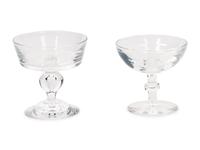 Two Sets of Steuben Coupe Glasses