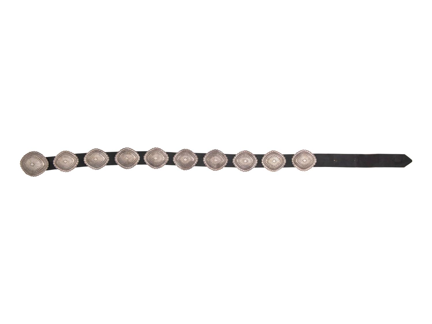 Navajo Sterling Silver Concha Belt