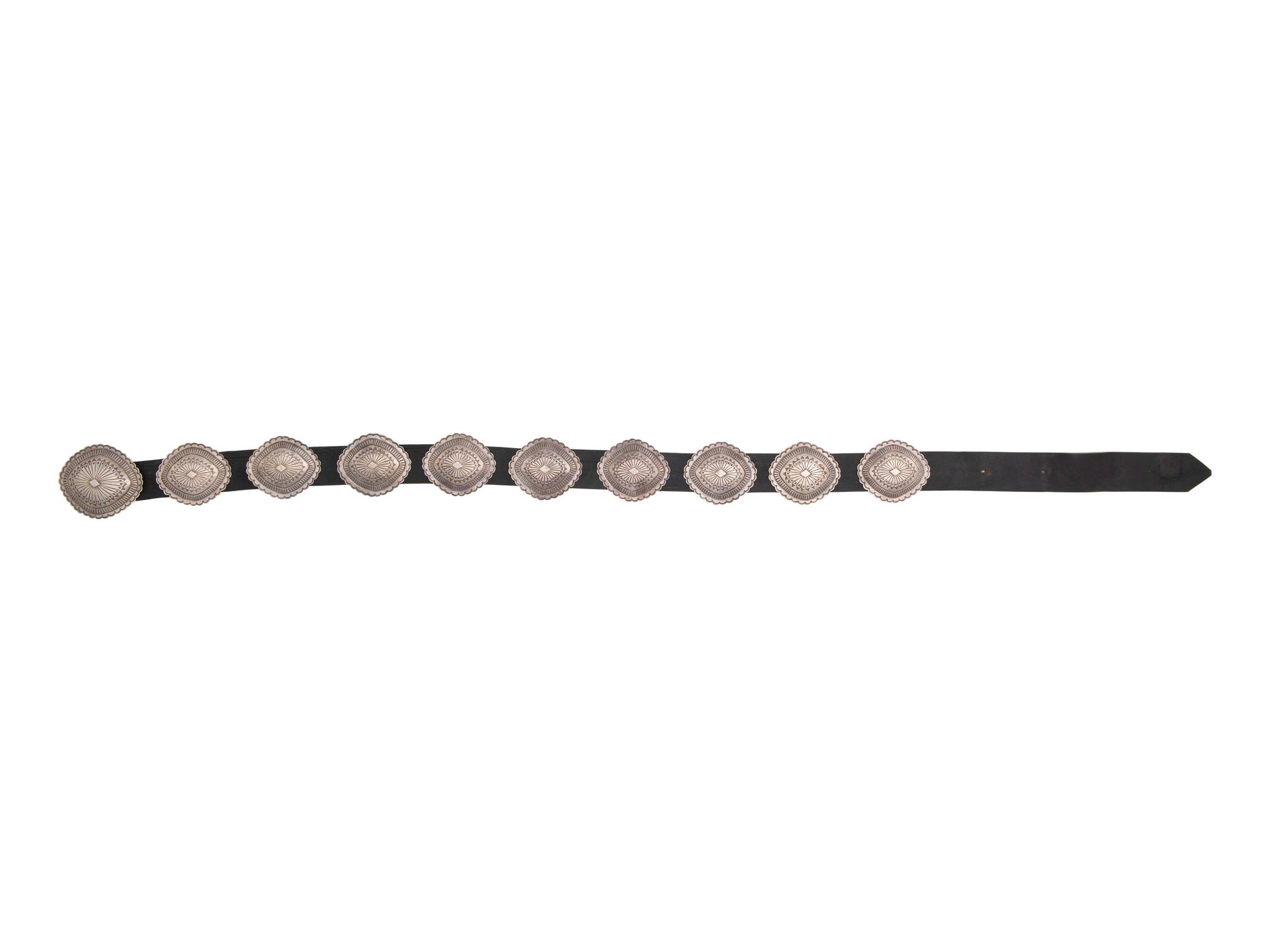 Navajo Sterling Silver Concha Belt