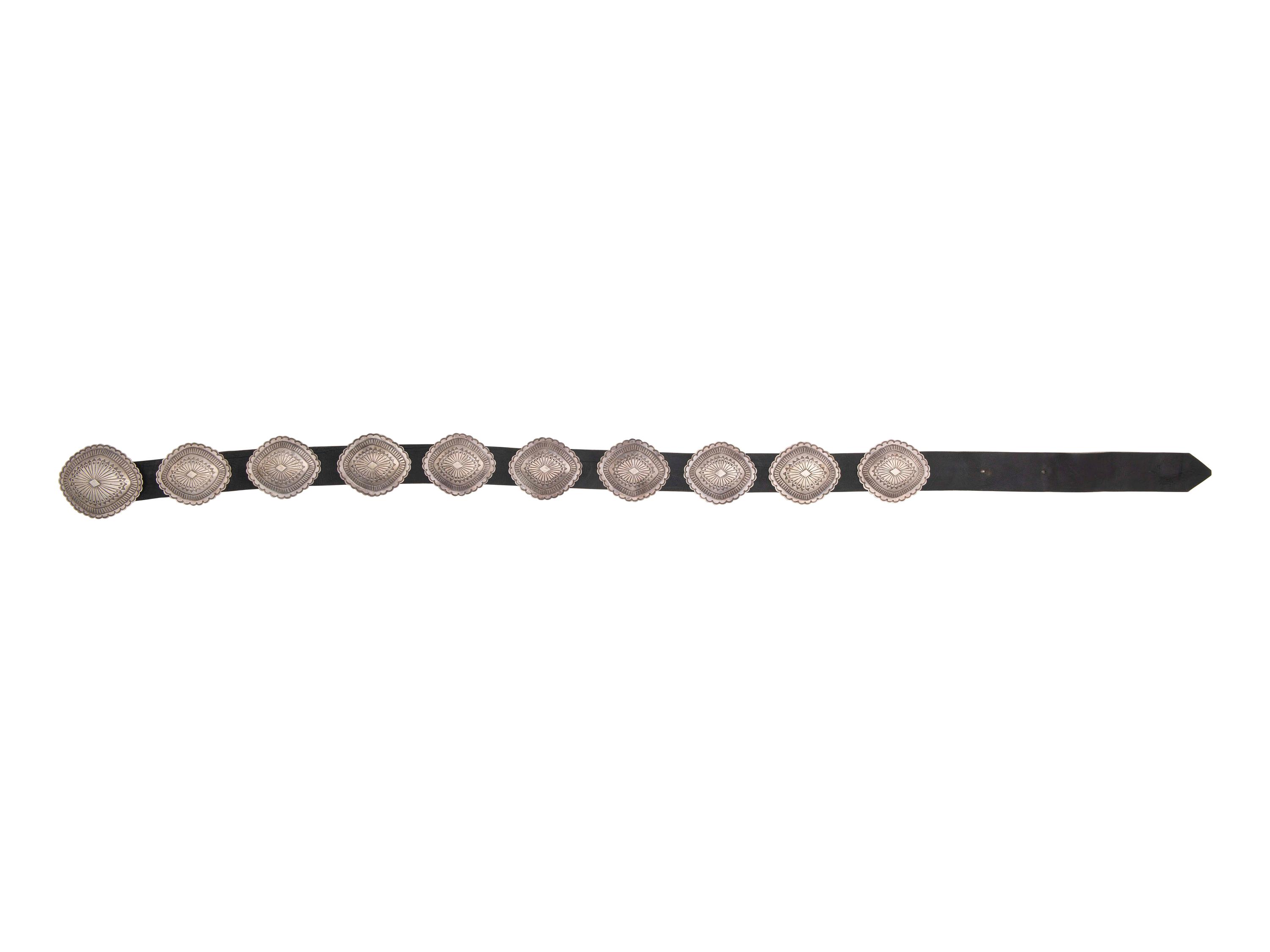 Navajo Sterling Silver Concha Belt